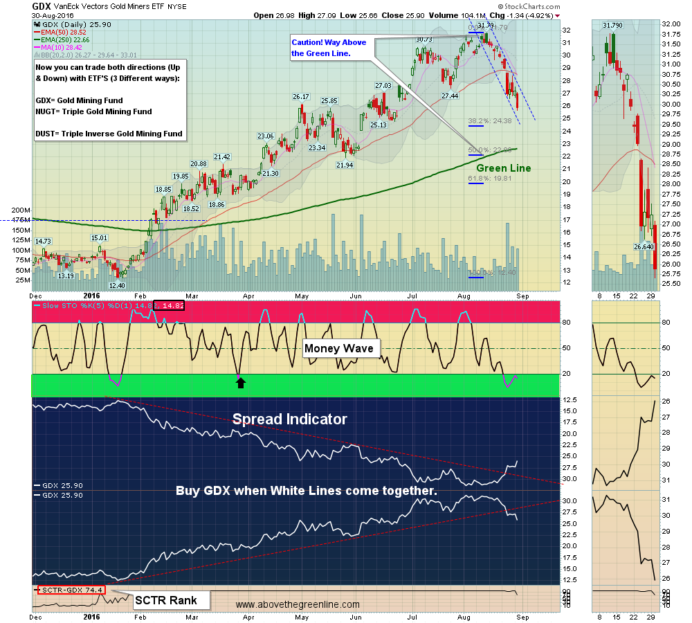 Gold Miners are having a sharp correction!