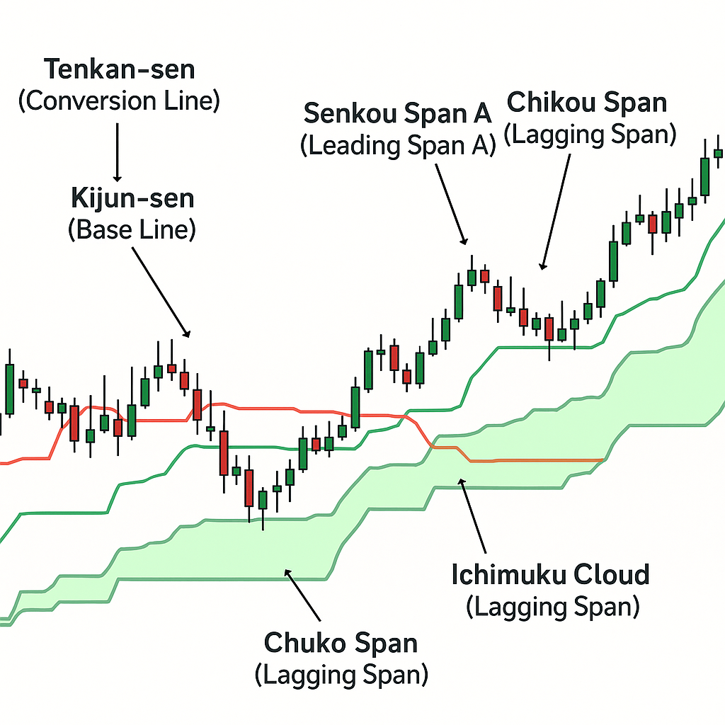 Components of Ichimoku Cloud