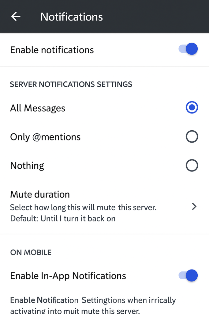 Android Notification Settings